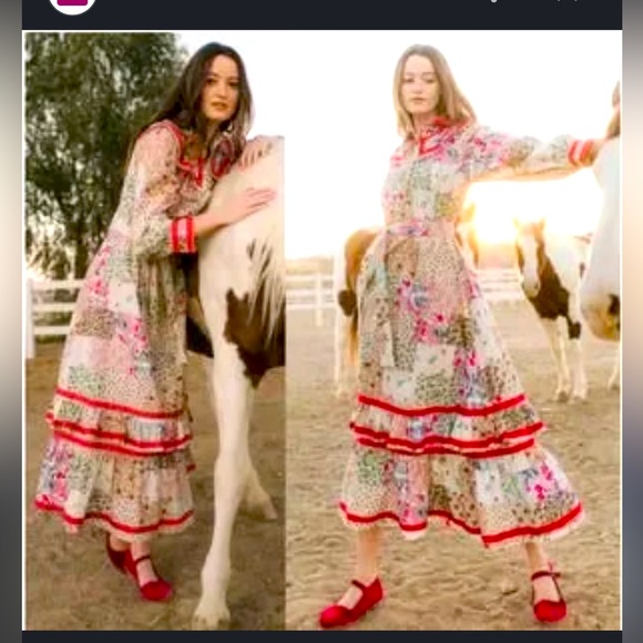 Hunter Bell Jasper Dress Patchwork Dress Size Medium - Picture 9 of 9